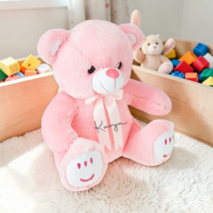 Customized Pink Teddy Bear Plush Soft Toy for Kids | 33cm