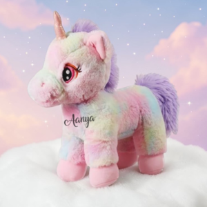 Customized Multicolor Unicorn Plush Soft Toy for Kids | 32cm
