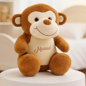 Customized Monkey Plush Soft Toy for Kids | 28cm Gift