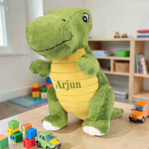 Customized Dinosaur Plush Soft Toy for Kids | Green Yellow 35cm