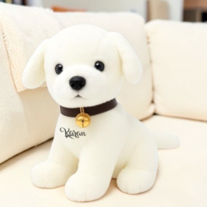 Customized Babique Dog Plush Soft Toy for Kids | White 25cm