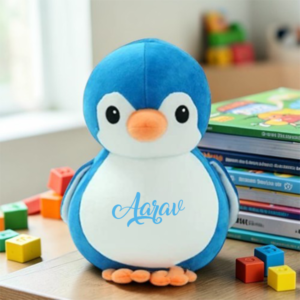 Customized Penguin Plush Soft Toy for Kids | Blue 28cm