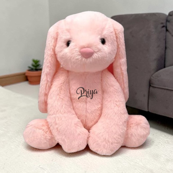 Customized Long Ear Bunny Soft Toy for Kids | Cute Plush Gift