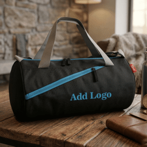 Customized Blue Polyester Gym Bag