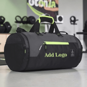 Customized Large Water-Resistant Gym Duffel Bag (Black/Grey)
