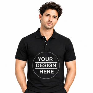 Customized Black Polo T-Shirts For Men
