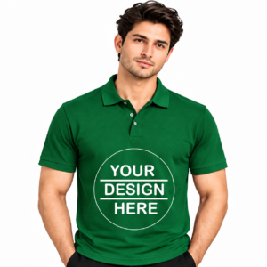 Customized Green Polo T-Shirts For Men