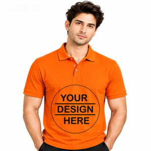 Customized Orange Polo T-Shirts For Men
