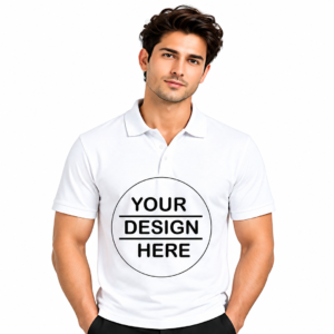Customized White Polo T-Shirts For Men