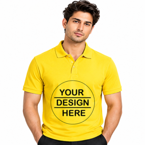 Customized yellow Polo T-Shirts For Men