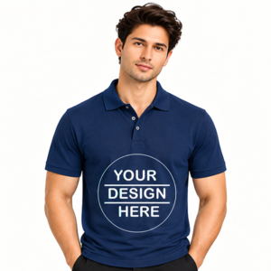 Customized Navy BluePolo T-Shirts For Men
