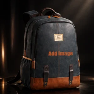 Customized 20L Faux Leather Laptop Backpack
