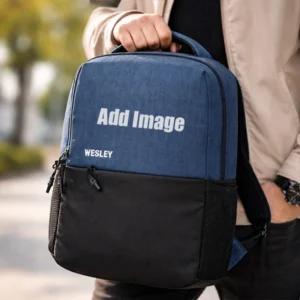 Customized 30L Waterproof Laptop Backpack – Blue & Black