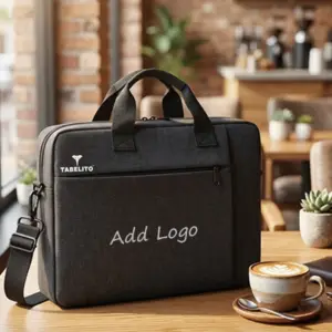 Customized 15.6-Inch Laptop Messenger Bag – Black