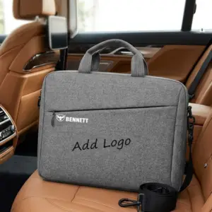 Customized 15.6-Inch Laptop Briefcase – Grey