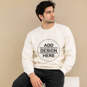 Customized Off White Printed Unisex Sweatshirt – 320 GSM