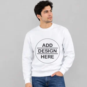 Customized White Printed Unisex Sweatshirt – 320 GSM