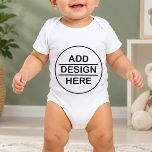 Customized White Photo Printed Infant Romper for Boys & Girls
